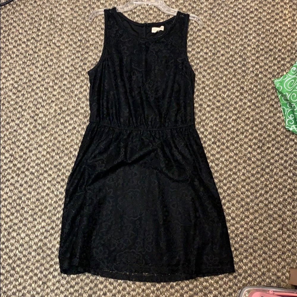 Medium black floral dress